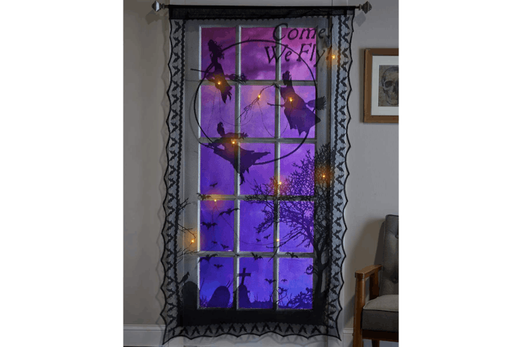 This light up panel is part of the Spirit Halloween 'Hocus Pocus' 2022 decorations collection. 