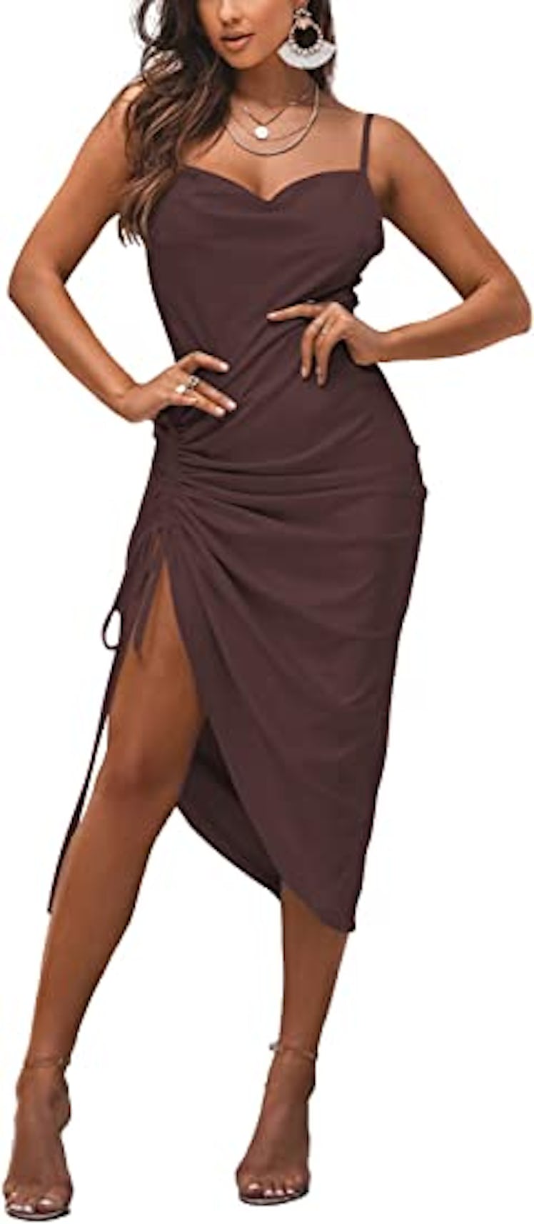 LYANER Satin Cocktail Dress