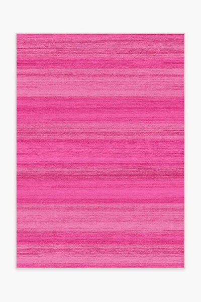 Solid Tonal Fuchsia Pink Rug