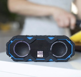 This waterproof Bluetooth speaker for a boat has a 100-foot range and special light-up effects.