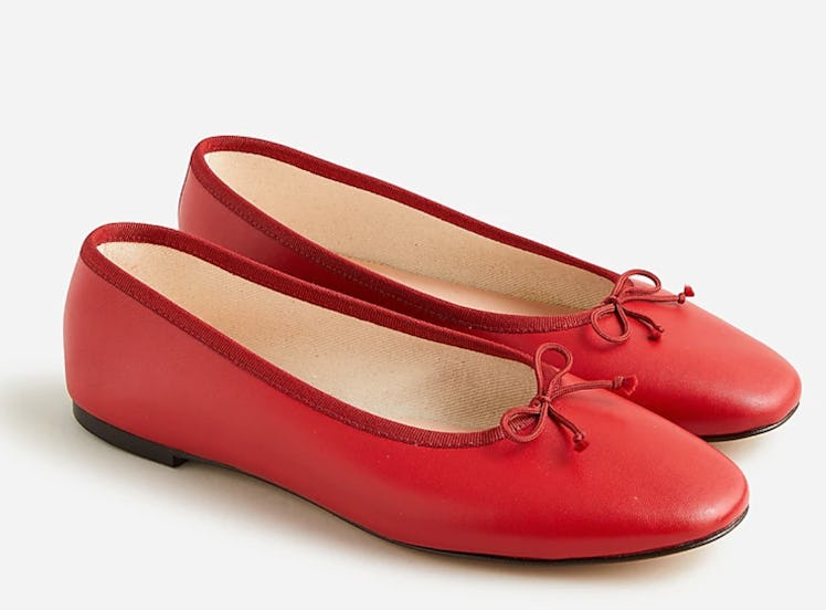 Zoe Ballet Flats In Leather