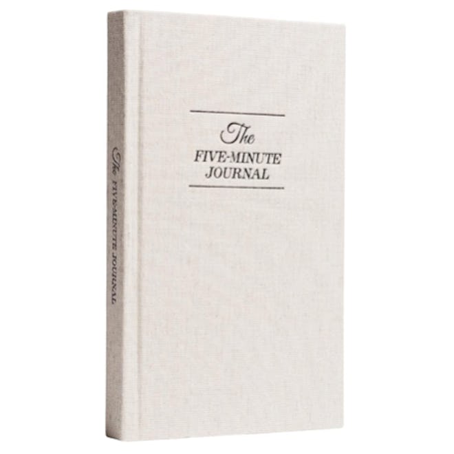 The Five Minute Journal is a daily wellness journal that takes just five minutes per day.