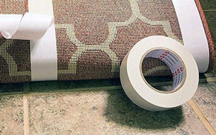 NeverCurl Double Sided Extra Thick Rug Tape with Mesh Fabric