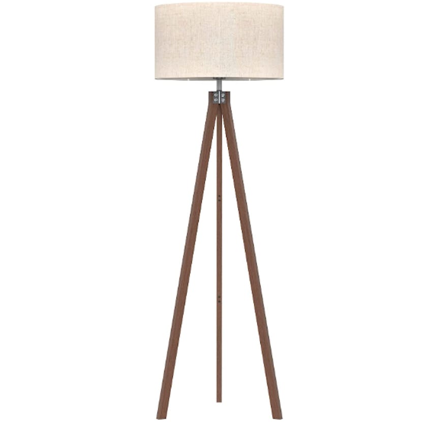 LEPOWER Wood Tripod Floor Lamp