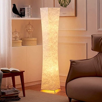 LEONC Minimalist Floor Lamp with Fabric Shade