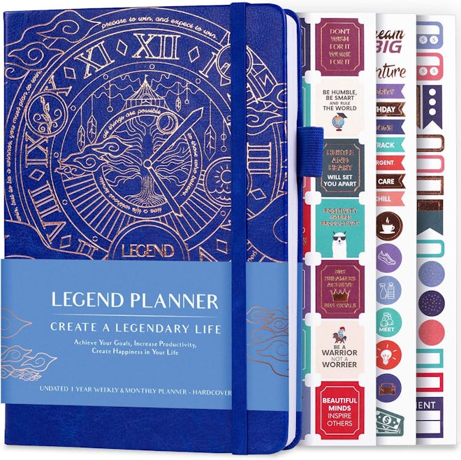 Legend is a popular weekly and monthly planner for one year of use. 