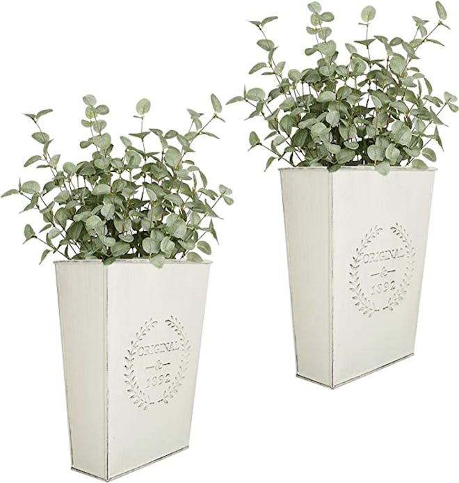 LESEN Farmhouse Metal Wall Planter (2-Pack)