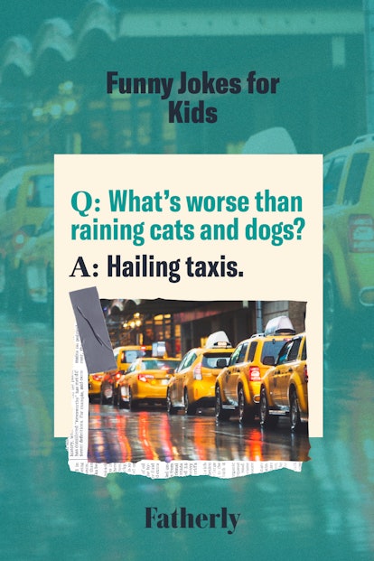 给孩子们的搞笑笑话:有什么比下倾盆大雨更糟糕呢?