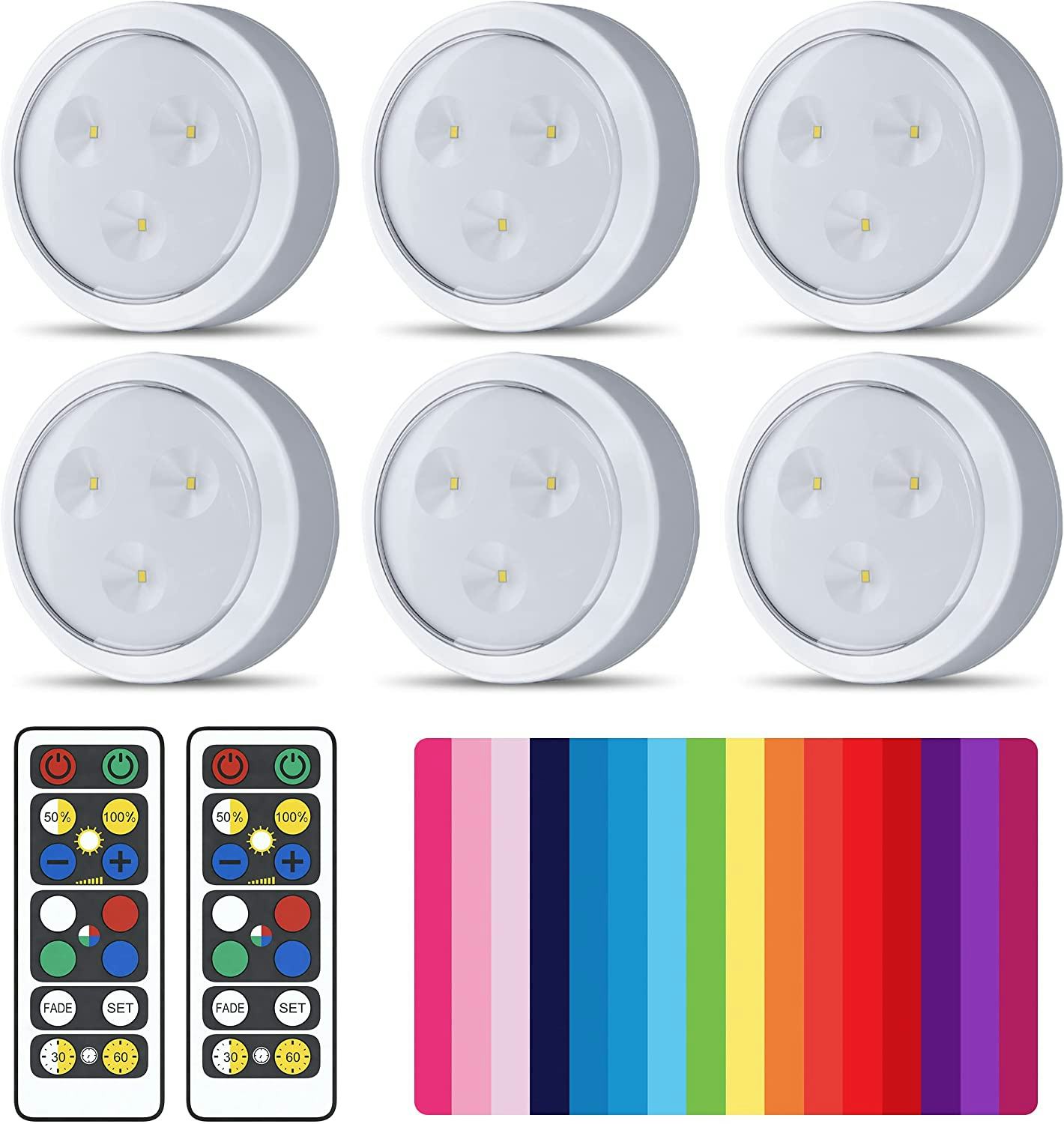 Brilliant Evolution Wireless Color Changing LED Lights (6-Pack)