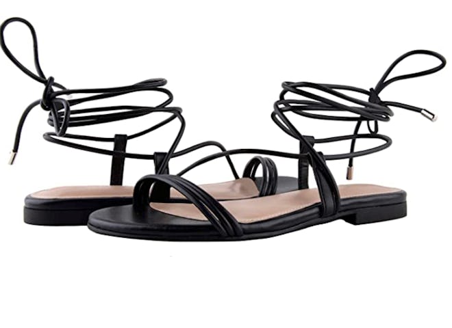 The Drop Samantha Flat Lace-Up Sandal