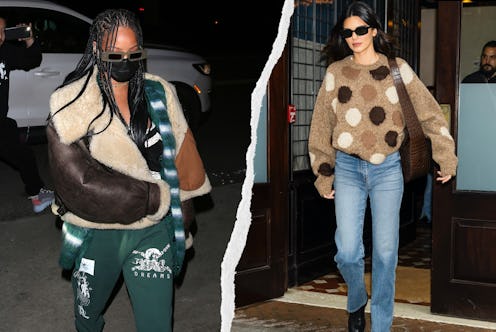 fall 2022 outfit ideas from rihanna and kendall jenner