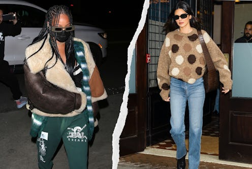fall 2022 outfit ideas from rihanna and kendall jenner