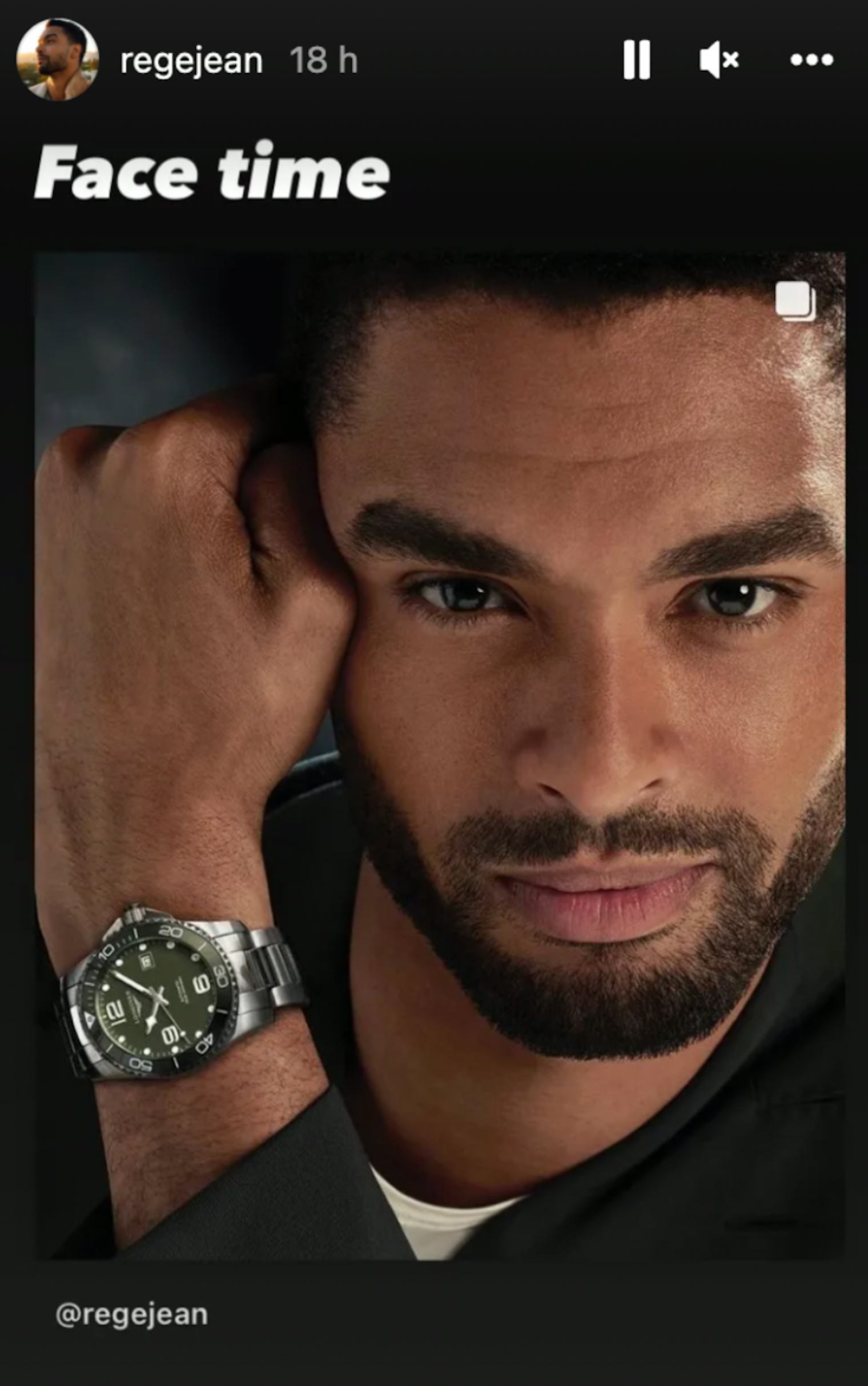 RegéJean Page Teases Fans With FaceTime Instagram Selfie