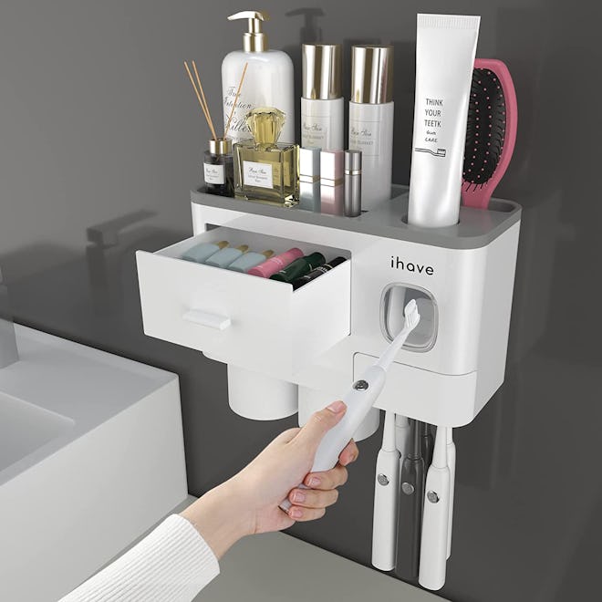 The iHave Wall Mount Toothbrush Holder is a thing for your small-space bathroom.