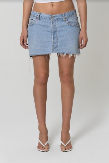 Kendall Jenner Denim Miniskirt Outfit