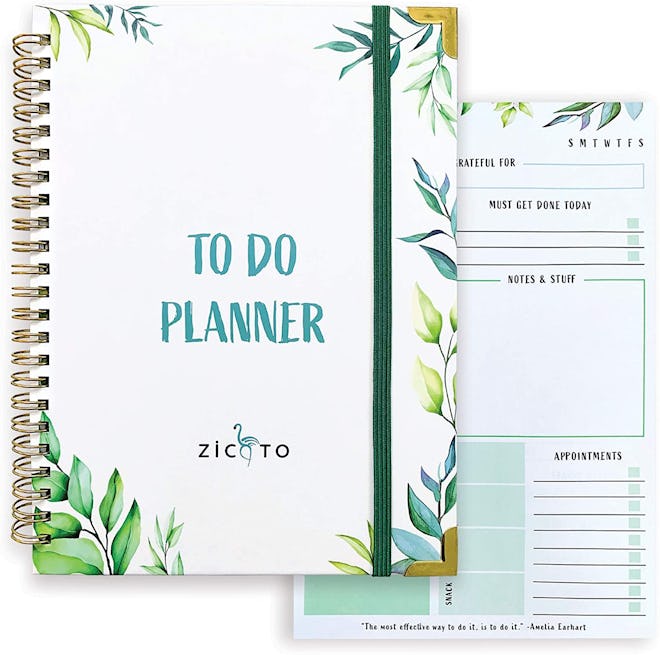 This daily planner has to-do lists and lasts for up to four months. 