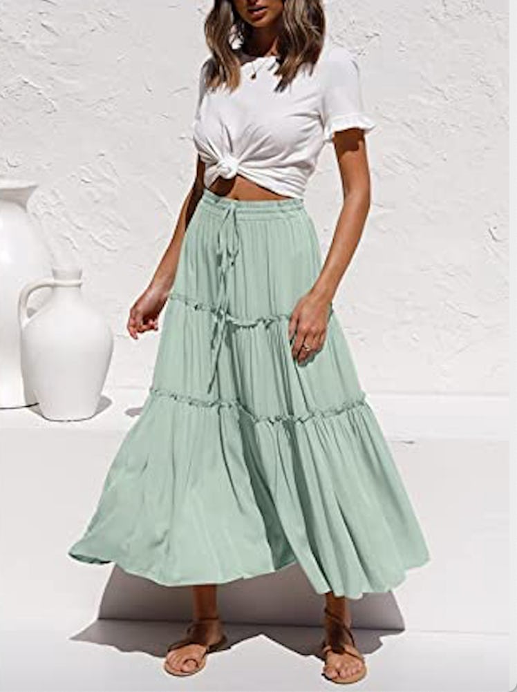 VTSGN High Waisted Midi Skirt