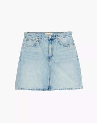 Madewell Denim High-Waist Straight Miniskirt