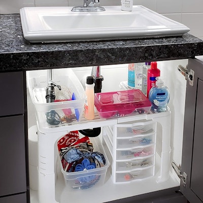 Splash Home Shower Caddy Bathroom Hanging Head Two Basket Organizers Plus  Dish for Storage Shelves for Shampoo, Conditioner and Soap - OIL RUBBED  BRONZE 