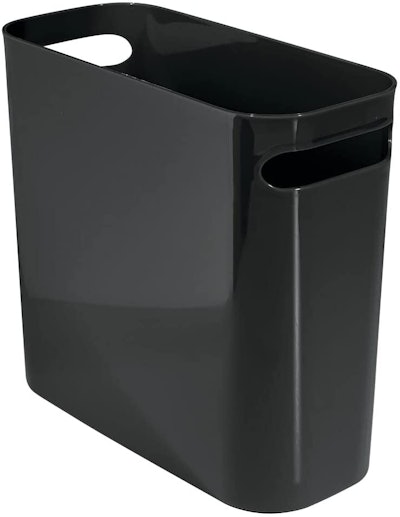 This mDesign Plastic Small Trash Can is a product for small-space bathrooms.