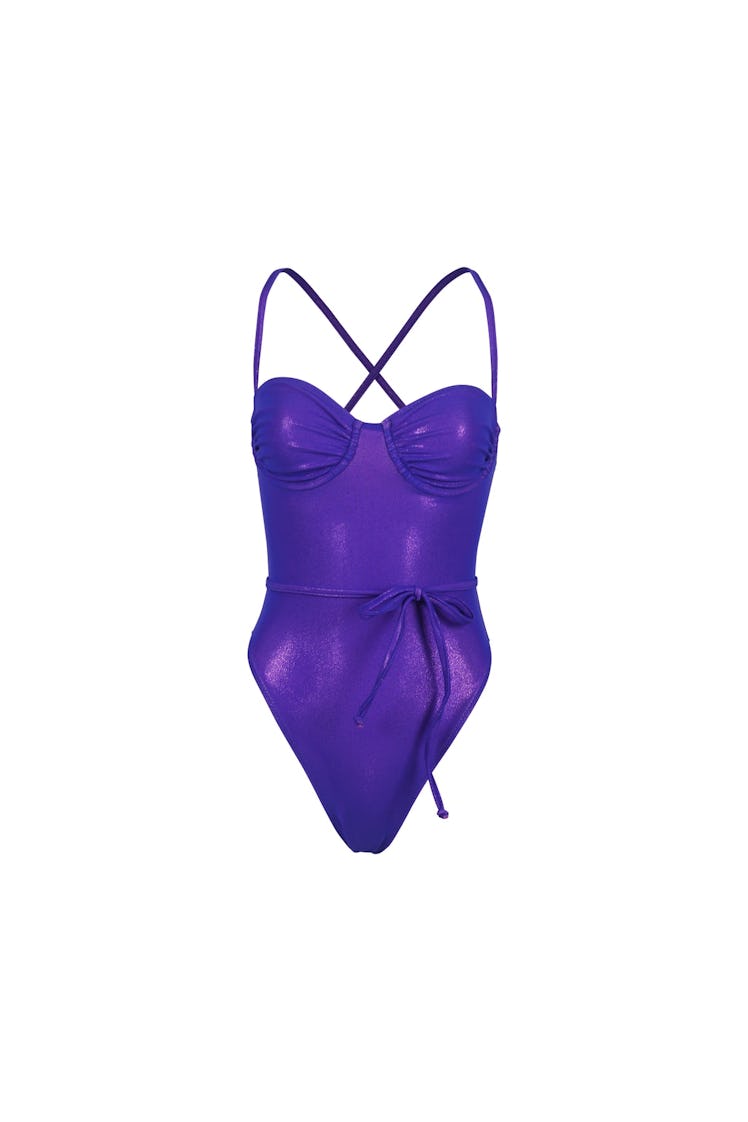 La'Mariette purple blue Gracie one-piece swimsuit