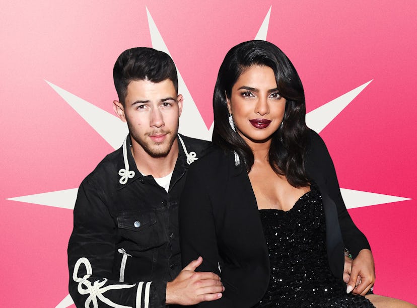 Nick Jonas and Priyanka Chopra Jonas, wearing matching outfits, attend CLUB JBL, one of the many ev...