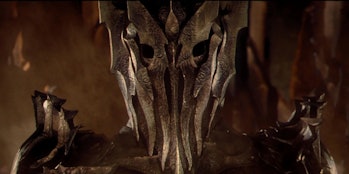Sauron stands in Mount Doom in the opening prologue of The Lord of the Rings: The Fellowship of the ...