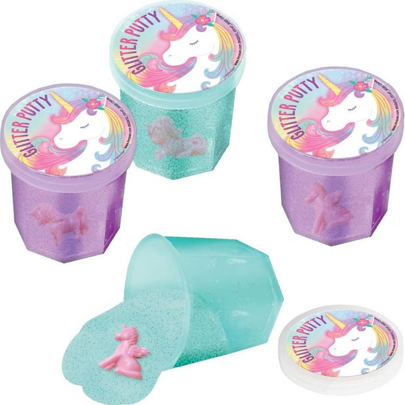 Glitter Unicorn Putty with Toy 12ct