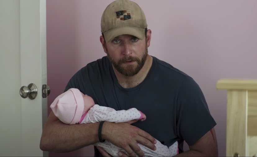 Bradley Cooper and the notorious obviously fake baby.