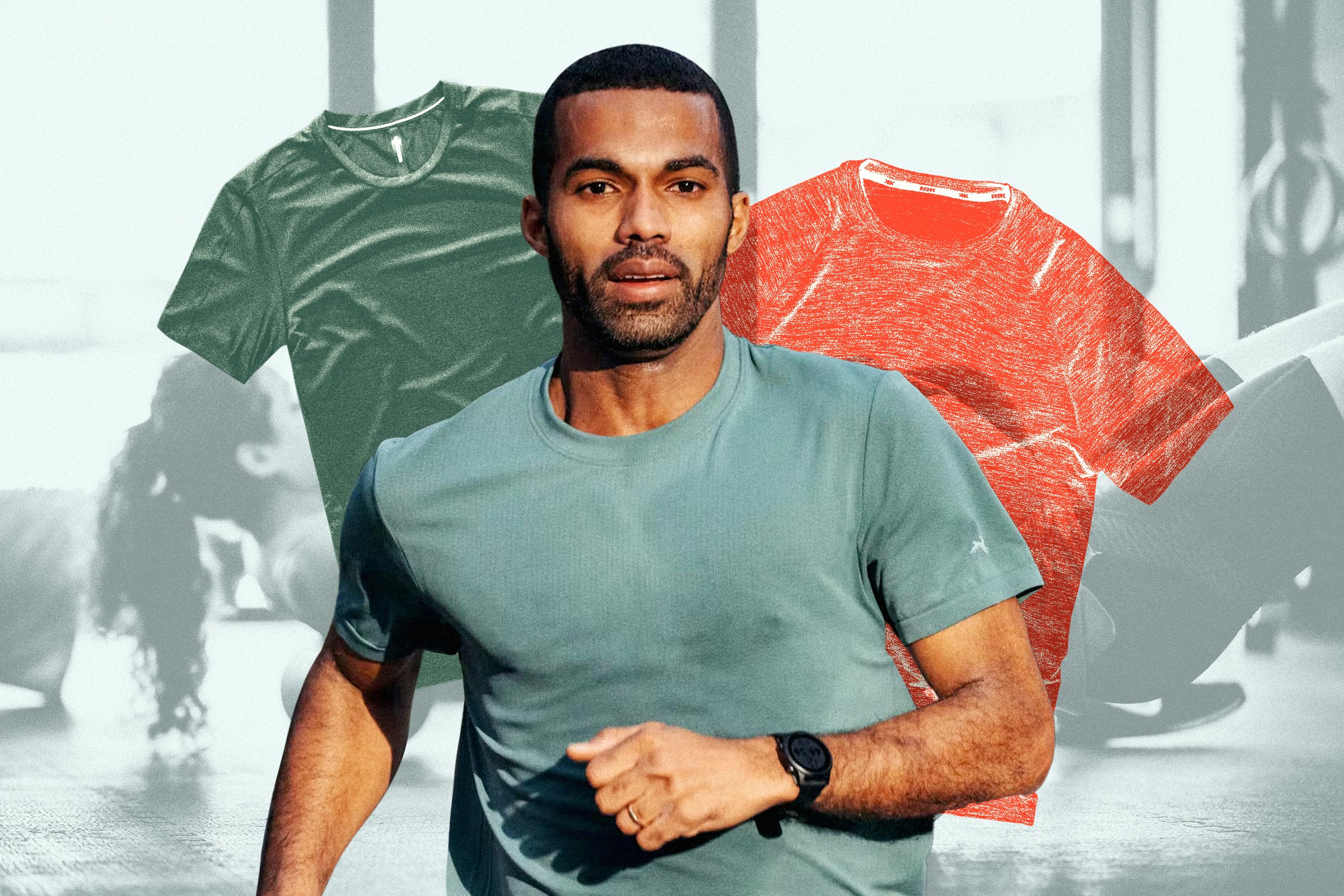 Rhone Reign Mens Workout Shirts, Anti-Odor, Quick Dry Mens Gym Shirts,  Workout Shirts for Men