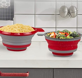Kitchen Maestro Collapsible Colanders (Set of 2)