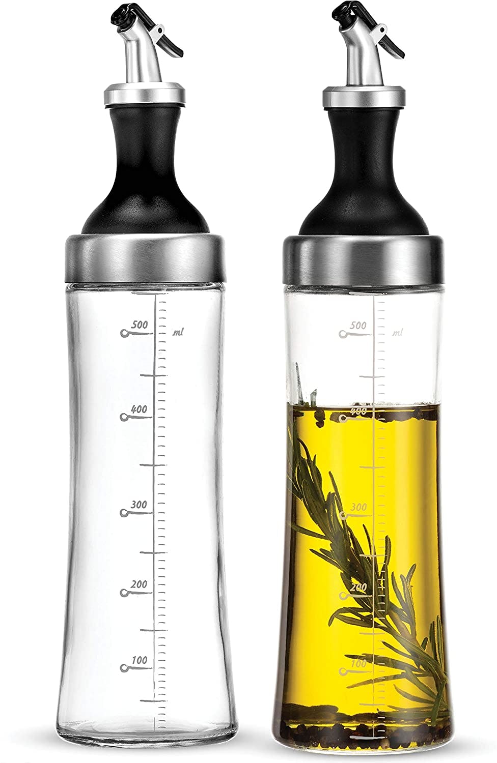 FineDine Glass Oil and Vinegar Dispenser (2-Pack)