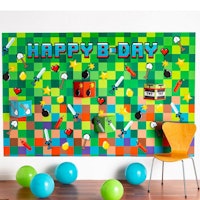 Pixel Party Plastic & Cardstock Photo Backdrop Kit