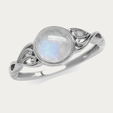 Silvershake Natural Moonstone Ring