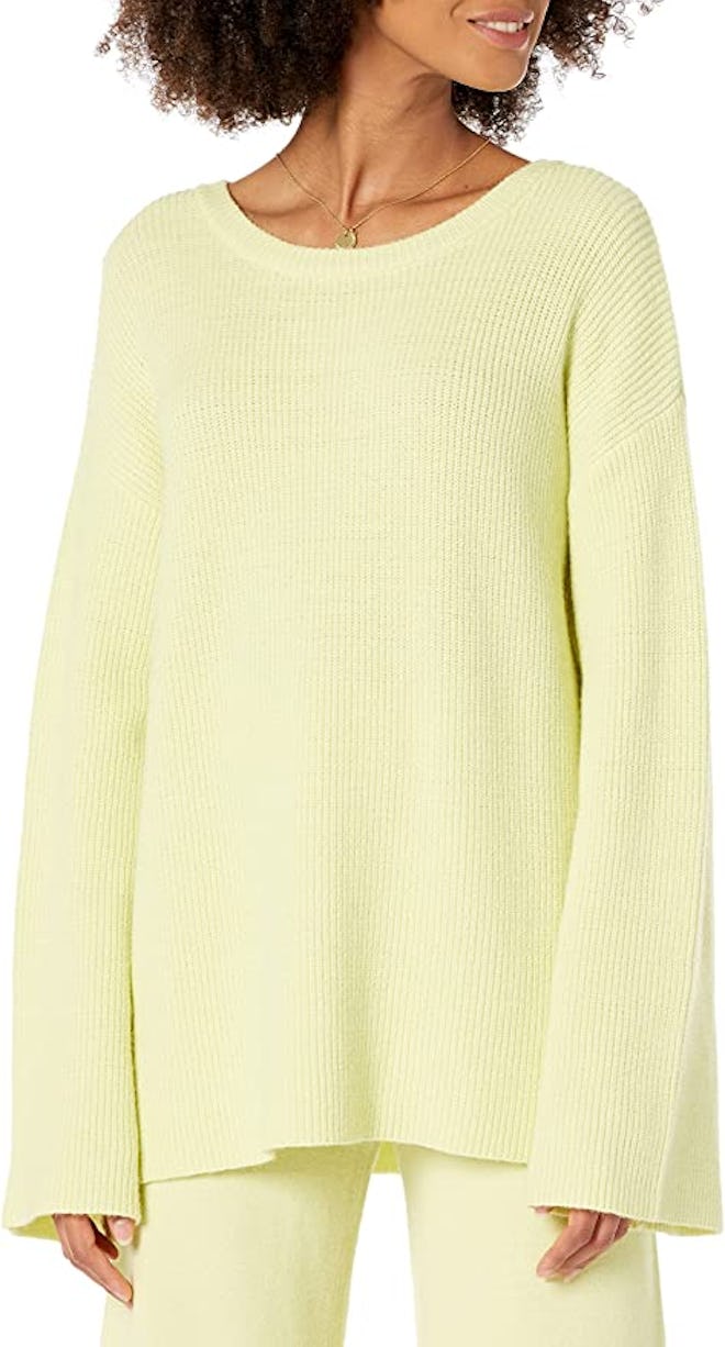 The Drop Alice Crewneck Ribbed Pullover Sweater