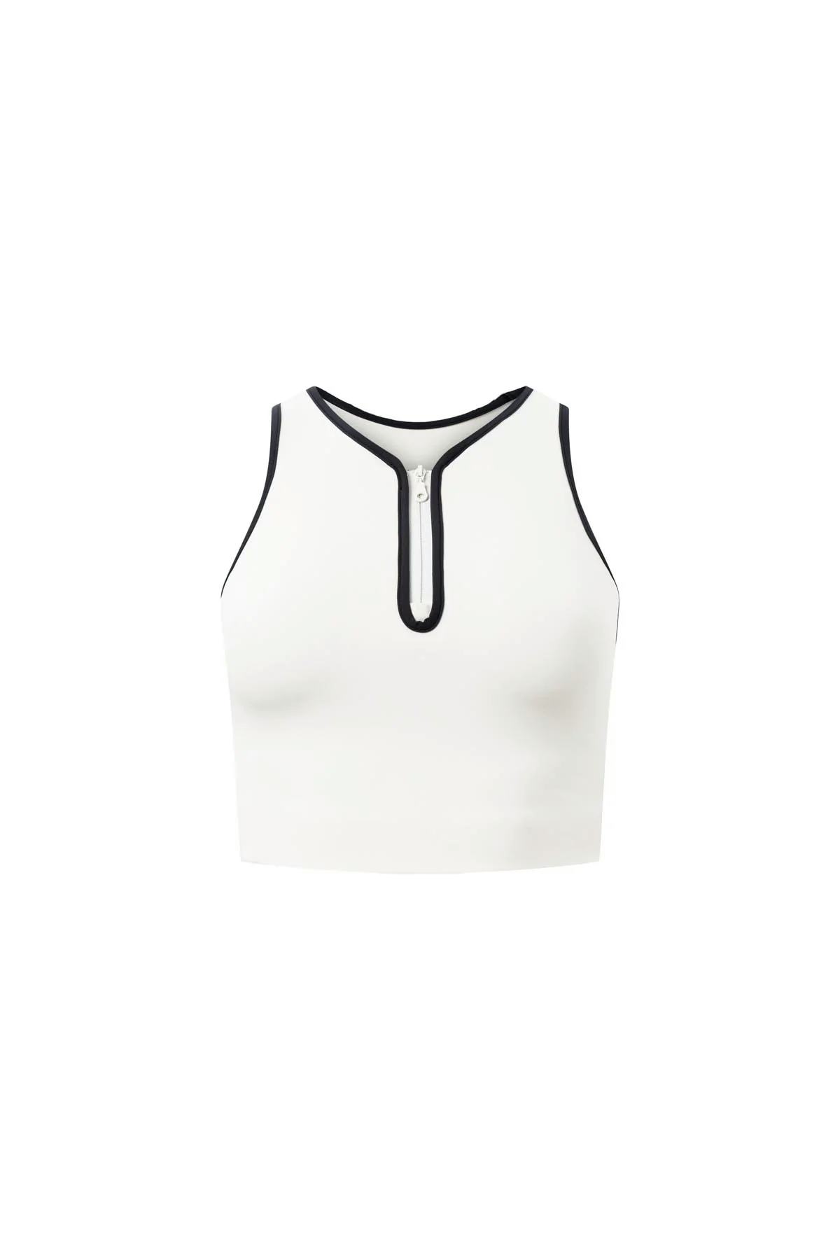 Ivory Zip Front Dylan Tank Bra