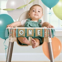 Wilderness 1st Birthday Fabric & Ribbon High Chair Decoration, 38in