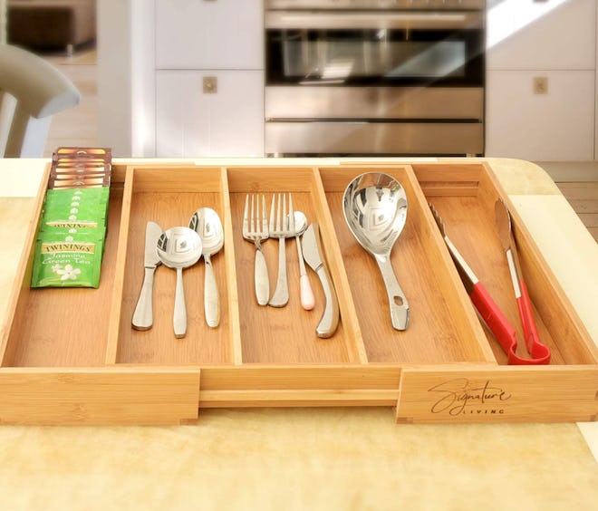Signature Living Expandable Bamboo Organizer