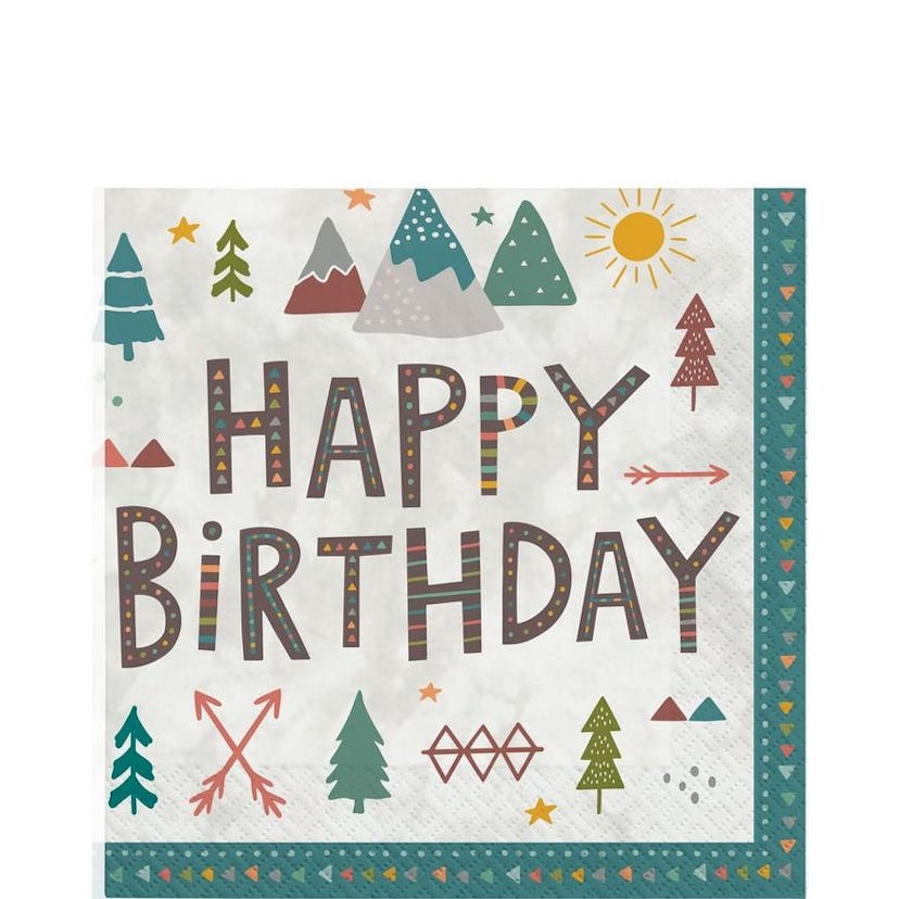 Wilderness Birthday Paper Lunch Napkins, 6.5in, 16ct