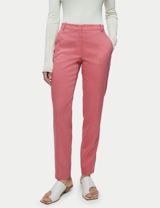 Jigsaw pink linen trousers