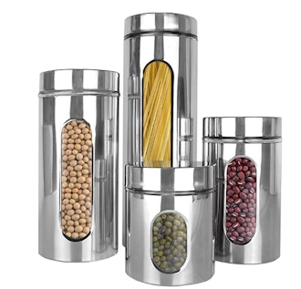Estilo Stainless Steel Canisters (Set of 4)