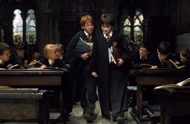 Harry Potter and the Sorcerer's Stone makes a great back-to-school movie.