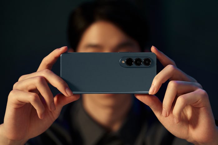 The back cameras of the Galaxy Z Fold 4.