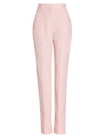 Alexander McQueen pink high-waisted trousers
