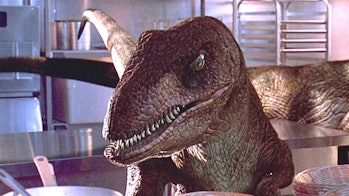 A raptor in 'Jurassic Park' in 1993.