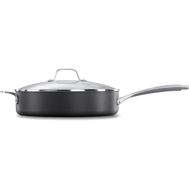 This Calphalon option is one of the best hard-anonized aluminum sauté pans.