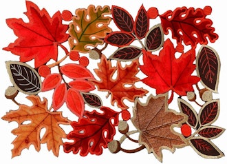 Simhomsen Embroidered Leaf Placemats