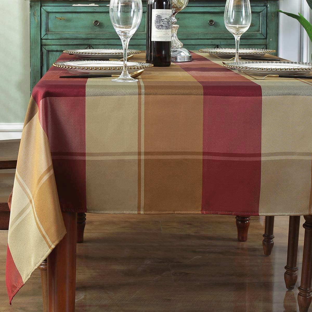 SASTYBALE Rectangle Checkered Tablecloth