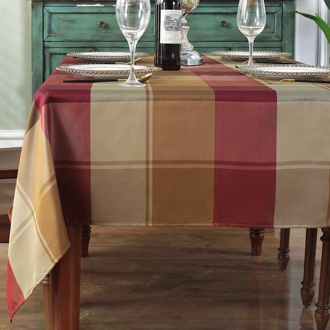 SASTYBALE Rectangle Checkered Tablecloth