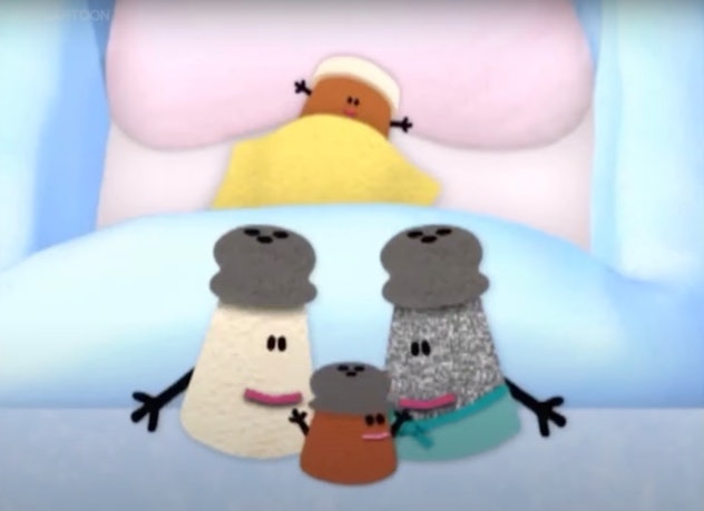 Mr. Salt and Mrs. Pepper have two babies in "Blues Clues."